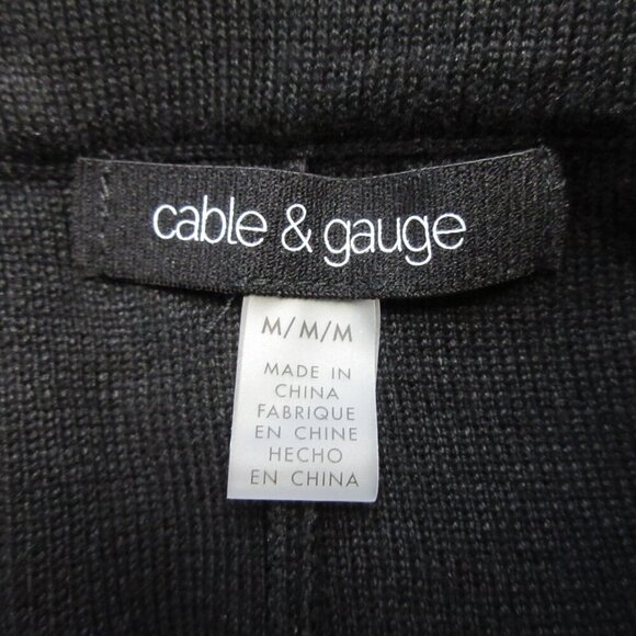 Cable & Gauge Women's Set Tunic Sweater Pants Set M Black Lounge NEW Knit 812 - Picture 8 of 14